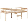 High Bed with Roof 80 x 200 Solid Pine Wood, Bed, Bed Frame, Mezzanine T8E3