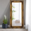 173cm Vintage Baroque Embossed Wooden Frame Full Body Length Mirror Wall Mounted