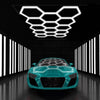 Hexagon LED Ceiling Lighting Car Detail Garage Workshop Exhibition Hall Lighting