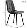 Dining Table Set With 4 Pcs Grey Velvet Chairs Kitchen Dining Room Furniture