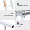 Make-Up Stool Dressing Chair with Curved Seat Cushion Wooden Desk Stool