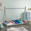 Solid Wood Kid House Bed Frame Single Bed Treehouse Toddler Child Floor Bedframe