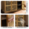 Farmhouse Shoe Storage Cabinet with Drawer & Doors 4-Tier Shoe Rack for Entryway