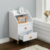 Extra Tall Bedside Cabinet Nightstand Side Table Shelf Bookshelf Storage Drawer