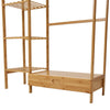Wooden Clothes Rail Rack Garment Heavy Duty Coat Hat Hanging Stand Open Wardrobe