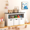 Kids Toy Organizer 3 Bin Storage Cabinet Bookcase Wooden Bookshelf Display Rack