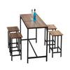 5Pcs Bar Table Stools Set 4 Bar Stools for Breakfast Pub Counter Small Apartment