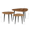 Solid Acacia Wood Coffee Table Set 3 Piece Living Room Furniture Stand