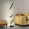 Modern Curved Spiral Floor Lamps Reading Lights Cool White Living Room Lighting
