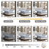 Modern Dressing Table Makeup Desk with Mirror 6-Drawer Stool Bedroom Vanity Set