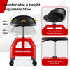 Rolling Seat Mechanic Stool Chair Height Adjustable Roller Work Chair w/Tray
