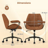 Home Office Chair Height Adjustable Swivel Computer Chairs Brown