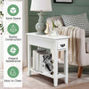 Narrow Nightstand Living Room 2 Tier Side Table