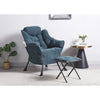 Fabric Lazy Chair with Footstool Relax Lounge Chair Accent Armchair Sofa Chair