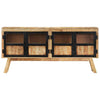 Sideboard Brown and Black 160x30x76 cm Solid Wood Mango