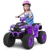 24V Ride on Quad ATV 4-Wheeler Ride-On Toys w/ LED Lights(Purple)
