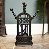 41cm Tall Black Victorian 4 Piece Fireside Companion Set Fire Place Tool Set