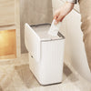Kitchen Rubbish Bin Waste Recycling Baskets Handy Dustbin Lidded Bathroom Slim
