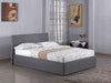 Grey Linen Fabric Ottoman Storage Bed Single Double Small Double King