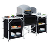 Folding Aluminium Camping Table Kitchen Unit Storage Outdoor Cooking Station UK
