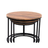 Set of 3 Round Nesting Coffee Table Accent Stacking Side Tables Space-saving