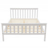 White Solid Wooden Bed Frame 3ft 4ft6 Wood Single Double Size Bed