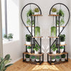 Extra Large Metal Plant Stand Creative Half Heart Shape Ladder Plant Shelf Hooks