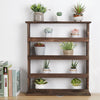 4Tier Wooden Spice Rack Desktop Wall Hanging Shelf Holder Kitchen Cabinet
