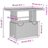 Garden Table Outdoor Table Dining Table Poly Rattan and Acacia Wood