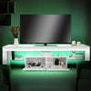TV Stand 160cm High Gloss TV Unit Cabinet Sideboard With LED Light & Drawers