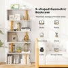 Chic 5-Tier Geometric Bookcase 157CM S-Shaped Bookshelf