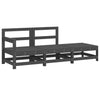 CIADAZ 3 Piece Garden Set Grey Solid Wood Pine, Garden Furniture, P8G4