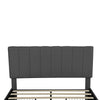 Upholstered Storage Double Bed Frame with Adjustable Headboard 135x190cm, Grey