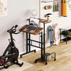 Height Adjustable Sit-Stand Desk Computer Table Standing Workstation with Wheel