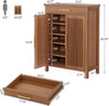Shoe Cabinet 5-Tier Shoe Storage Rack Organizer with Louvered Doors and Drawer