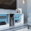 Mondeer 140cm Modern TV Stand Cabinet with RGB LED Lights & Remote Control
