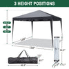 3Mx3M Gazebo Marquee Pop Up Canopy Outdoor Garden Party Tent w/4 Sidewalls Grey