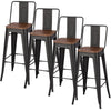 Industrial Bar Stools Table Set Vintage Tall Chair Metal Breakfast Dining Set UK