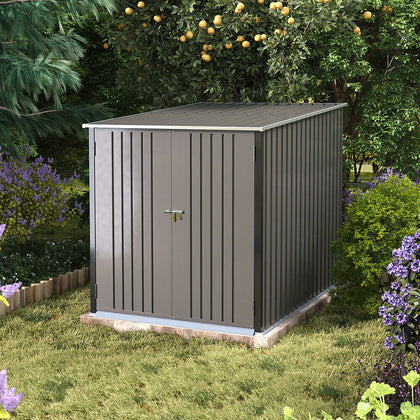 205x141cm Metal Garden Shed Storage Bike Tool Box Outdoor Security Bin Shed