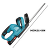 90cm Brushless Cordless Electric Hedge Trimmer Garden Cutter with 2 Batteries UK