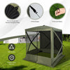 225x 225cm 4-Panel Pop up Camping Gazebo Instant Setup Screen House Gazebo Tent
