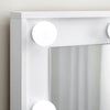 White Dressing Table With LED Makeup Desk MDF with 4 Drawers Bedroom Modern