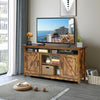 Industrial TV Stand for TVs up to 65” Fireplace TV Stand Entertainment Center