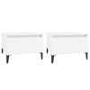 Side Tables 2 pcs White 50x46x35 cm Engineered WoodNew
