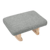 Living Room Shoe Changing Stool Linen Upholstered Rectangle Small Low Footstool