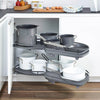 Pull out Blind Corner Basket Twin Shelves Holder Rack Soft Close Cabinet Kitchen