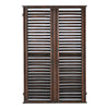 90cm Window Louvered Wall Mirror Home Decor Rustic Metal Frame Hallway Mirror