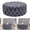 Large Chesterfield Ottoman Footstool Velvet Tufting Stool Bench Coffee Tea Table