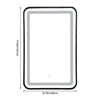 Bathroom Dimmable LED Mirror Anti-Fog Shaving Vanity Mirror with Touch Switch