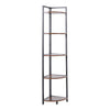 5 Tier Retro Ladder Bookcase Corner Bookshelf Shelving Rack Display Unit Storage